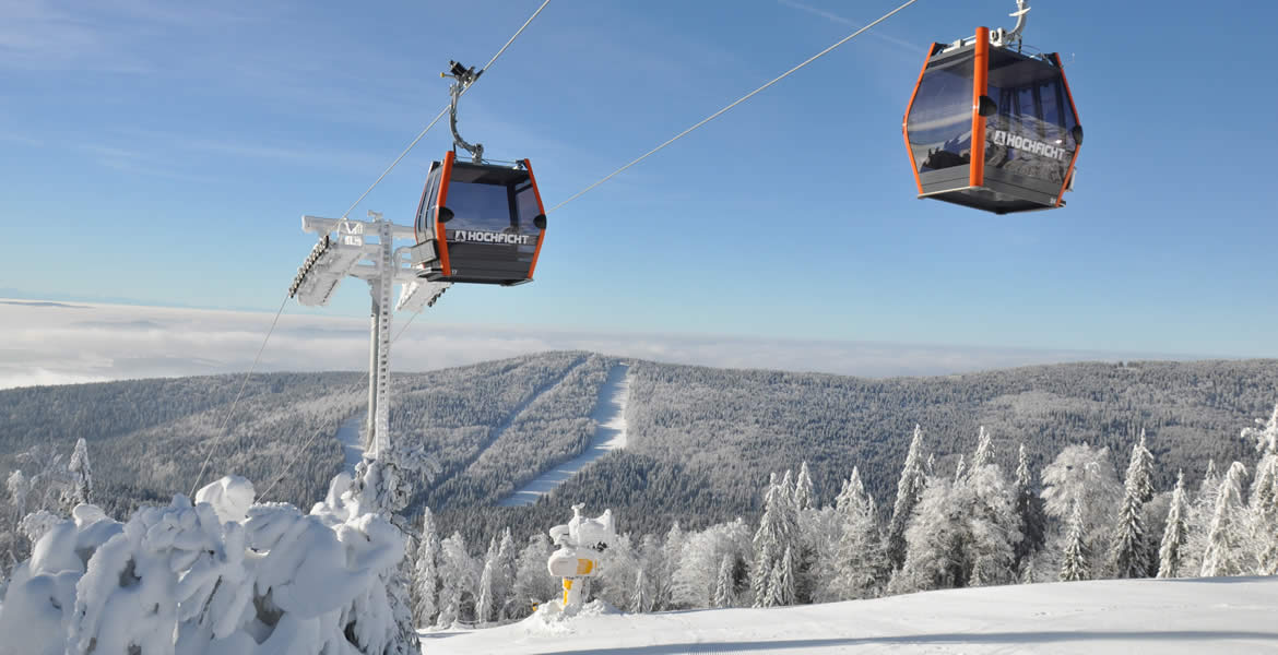 Skiareal Hochficht - kabinová lanovka