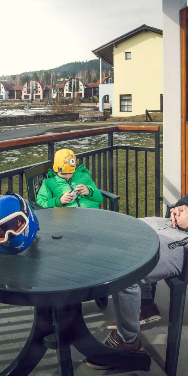 Apartmán typu 2S - terasa apartmánu