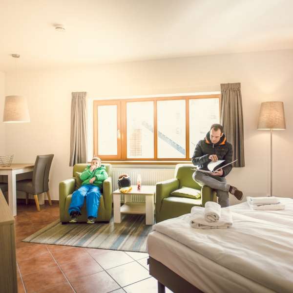 Apartmán typu 2S - obývací pokoj