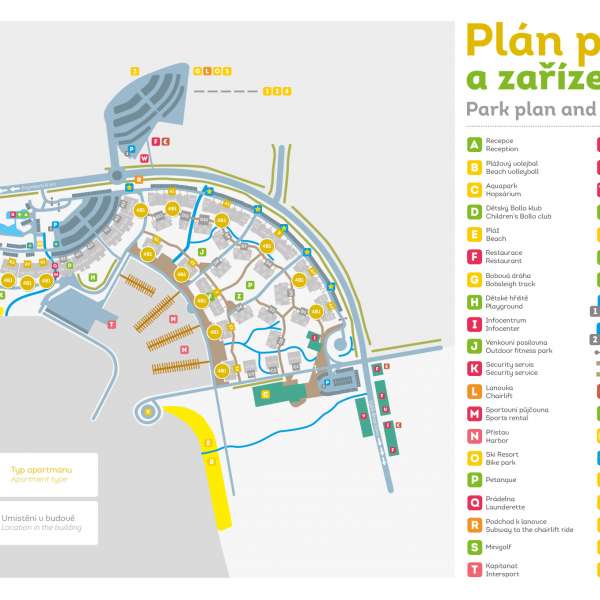 Přehled umístění apartmánů 4B1