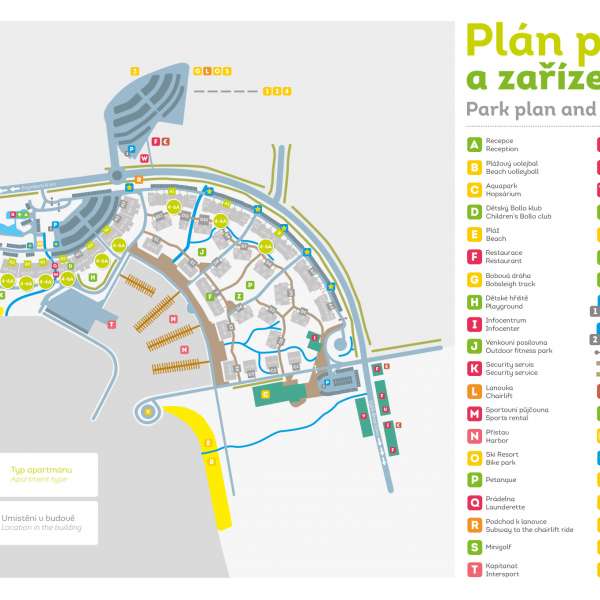 Přehled umístění apartmánů 4-6A