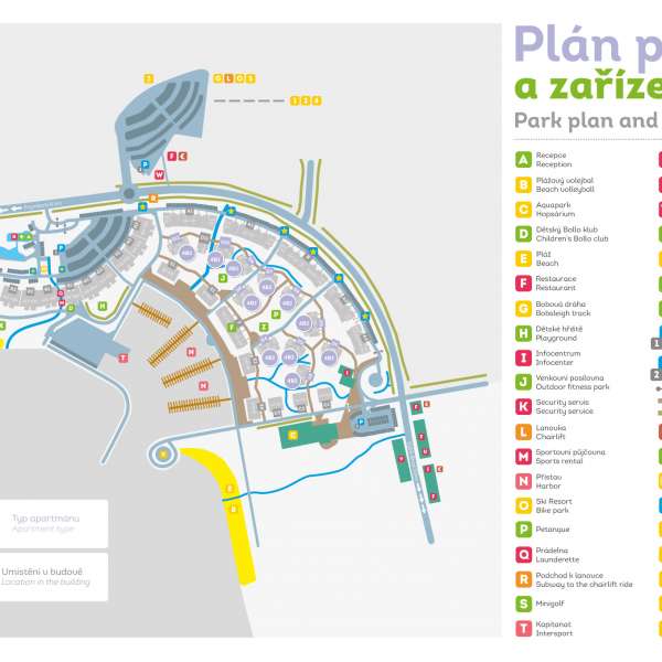 Přehled umístění apartmánů 4B2