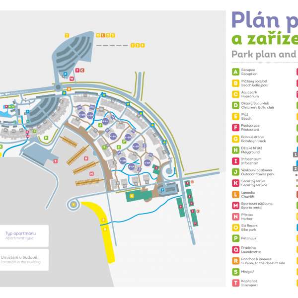 Přehled umístění apartmánů 4-6H