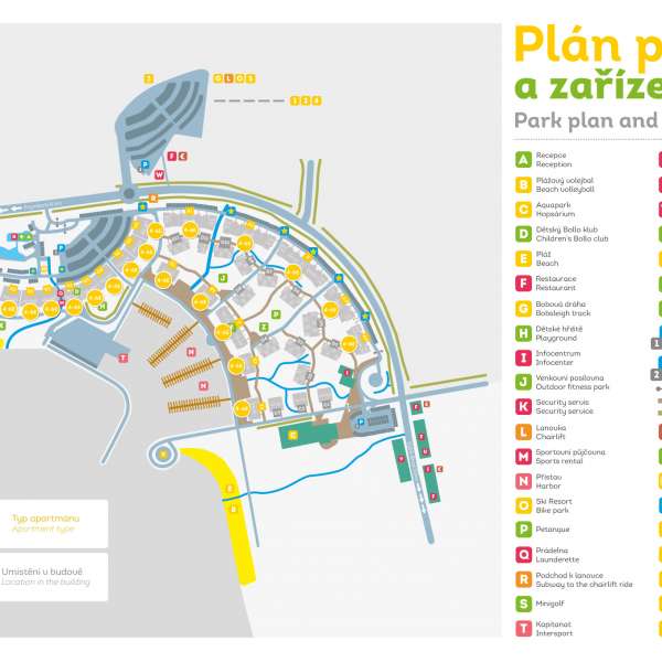 Přehled umístění apartmánů 4-6E