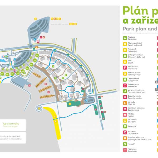 Přehled umístění apartmánů 6A1