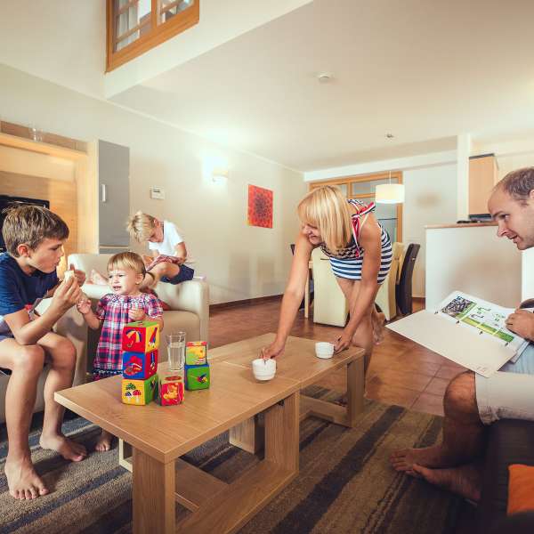 Apartmán typu 6A1 - obývací pokoj