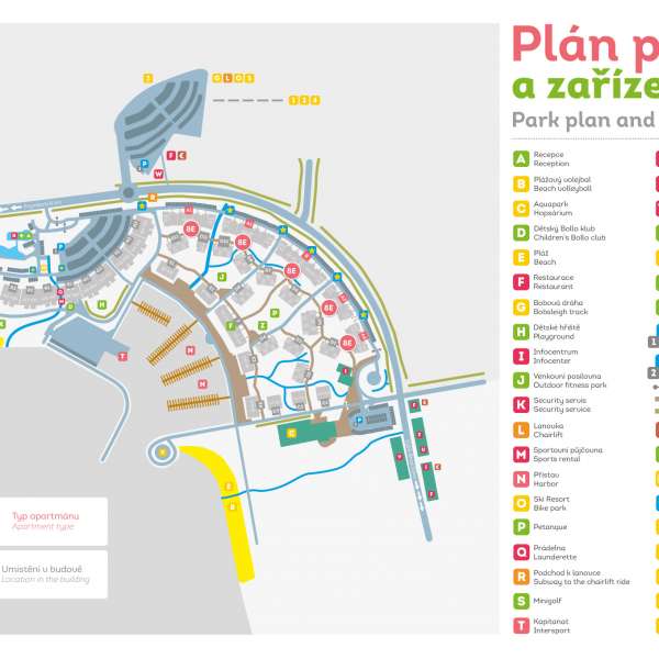 Přehled umístění apartmánů 8E