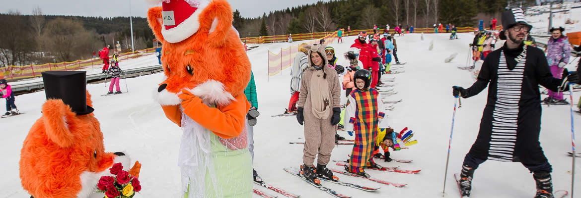 Skiareal Lipno karneval s lišákem Foxem Karneval s lišákem Foxem