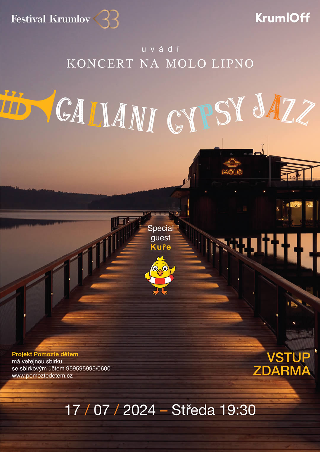 plakat koncert molo lipno