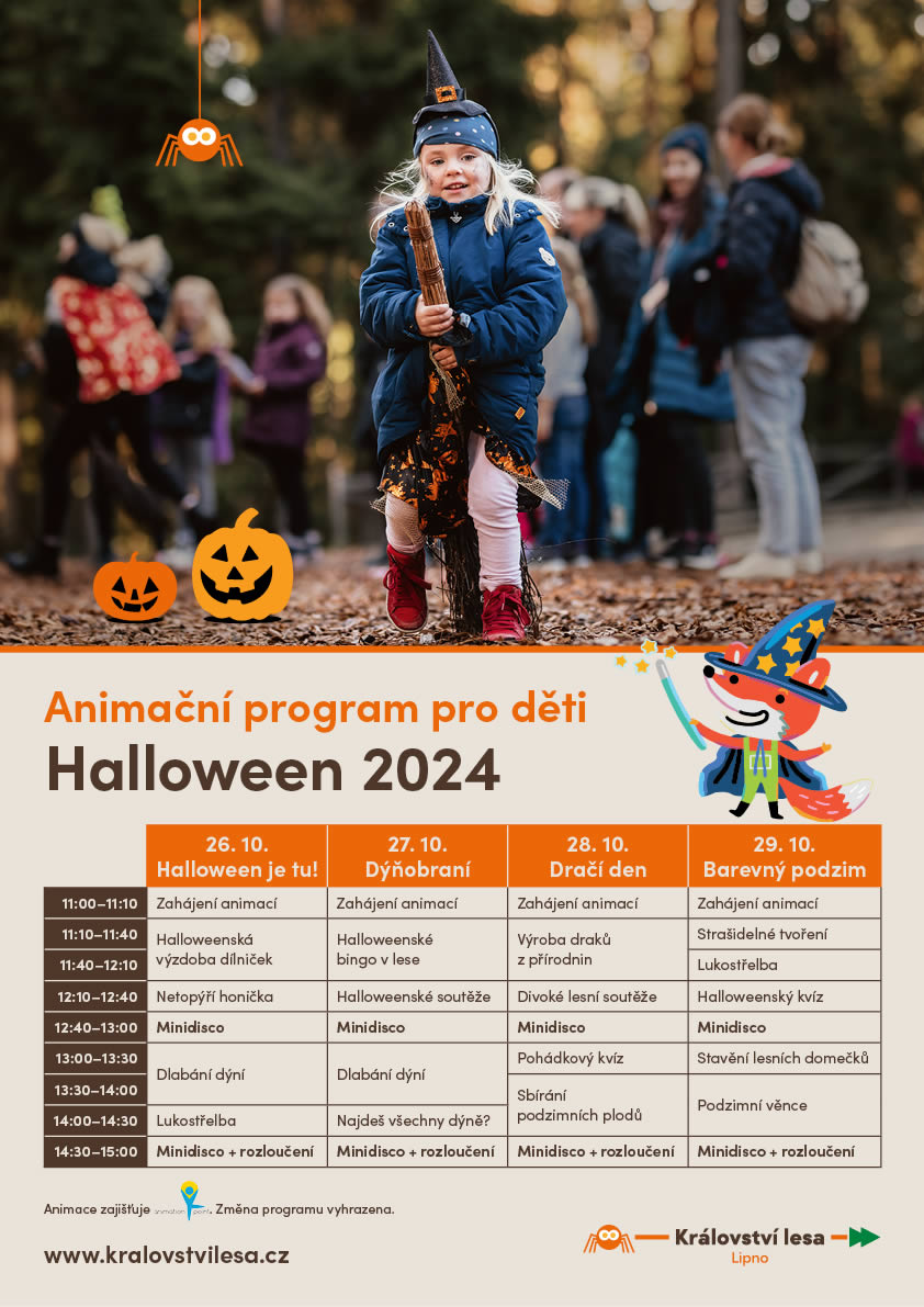 animace v kralovstvi lesa podzimni prazdniny