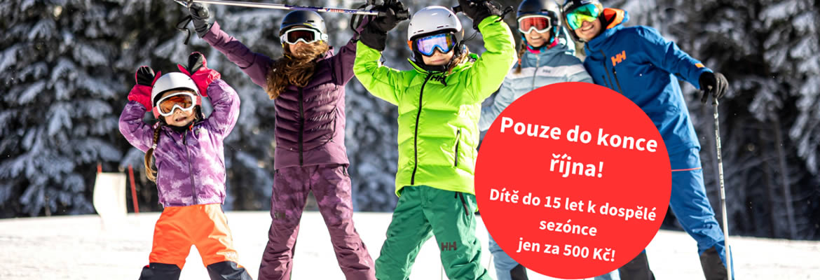Celosezónní skipas do Skiareálu Lipno