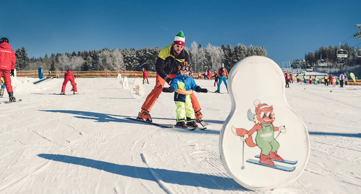 Skiareál Lipno - výuka dětí